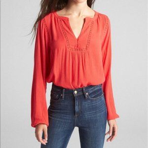 GAP Hula Red Peasant top Size S - Worn once